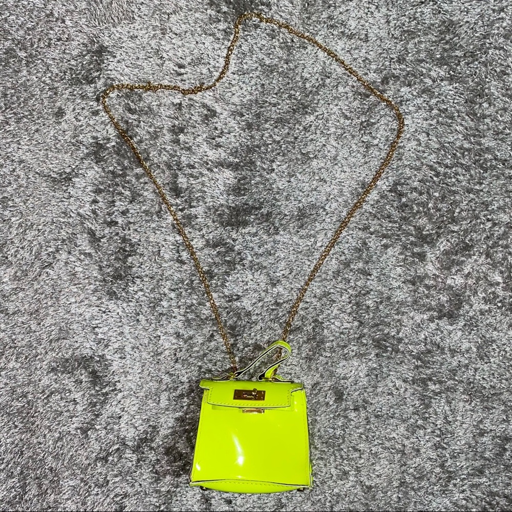 Mini Neon Yellow Crossbody Bag